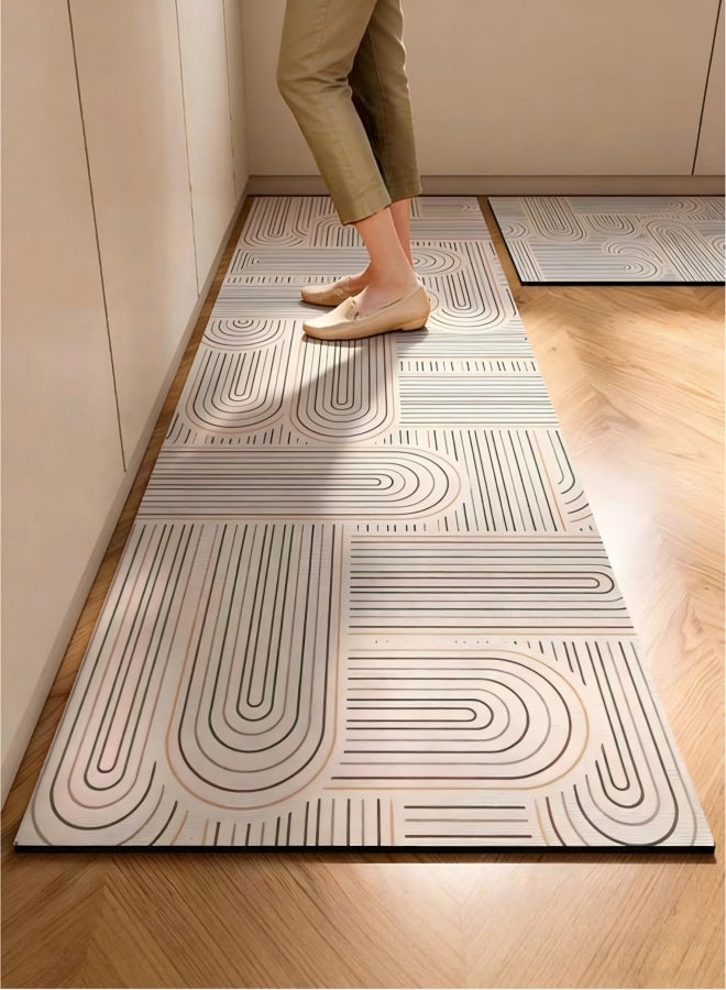 2pcs,Kitchen Rugs Non Slip, Kitchen Mat Absorbent Dirt-Resistant Kitchen Floor Mats, Mat for Entryway,Hallway, Front of Sink,40*60cm+40*120cm - Image 1